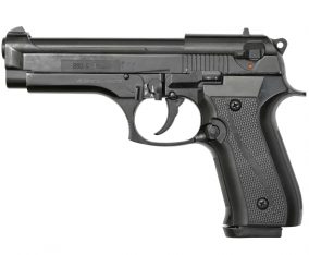 Производитель Курс-С Тип Сигнальный пистолет Боевой прототип Пистолет Beretta B92 Калибр 5.5 мм Боеприпасы Светозвуковые патроны 10ТК Количество зарядов 10 шт Возможность разборки / сборки Есть Режим стрельбы Полуавтоматический, автоматический Материал затвора Сплав Zamak Материал рамки Сплав Zamak Цвет Черный Размер 220x140x36 мм Вес 1140 грамм Особенности Не требует регистрации Страна производства Россия Комплектация Пистолет, магазин, краткая инструкция (паспорт), упаковка сертификат